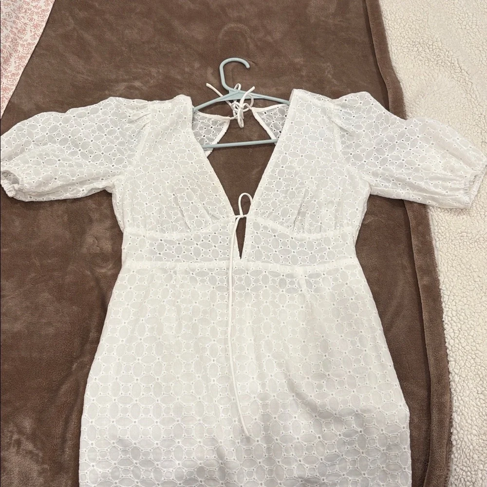 Lulu's White Lace Mini Dress - Picture 7 of 8